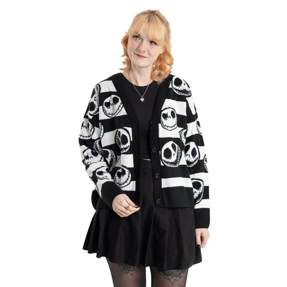 The Nightmare Before Christmas Womens/Ladies Jack Skellington Cardigan / Black
